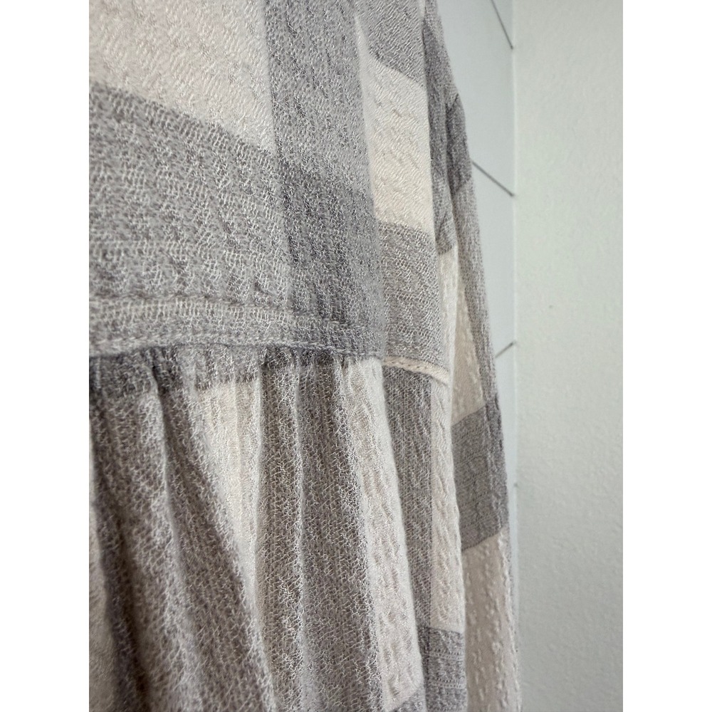 Pilcro Anthropologie Gray Plaid Button Front Oversized Shirt Medium - Picture 7 of 9